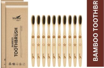Imvelo Bamboo Toothbrush With Charcoal Activated Soft Bristles | Adult – Pack Of 10 Soft Toothbrush(Pack Of 10)