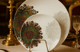 Hamlay Pack of 41 Melamin Dinner Set(Green, White)