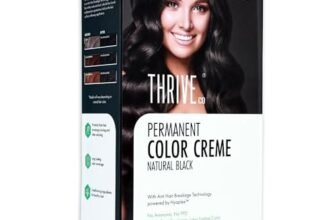 ThriveCo Crème Permanent Natural Black Hair Color | 100% Grey Coverage | Hyaplex™️ Bond-Building Technology | Long-Lasting, Damage-Free Color | Ammonia-Free | Nourishing & Anti-Aging Formula, Men & Women ,130 ml