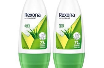 Rexona Aloe Vera Underarm Roll-On Deodorant for Women | 72 Hours Long-Lasting Odour Protection | 0% Alcohol, Safe on Skin | 50ML (Pack of 2)