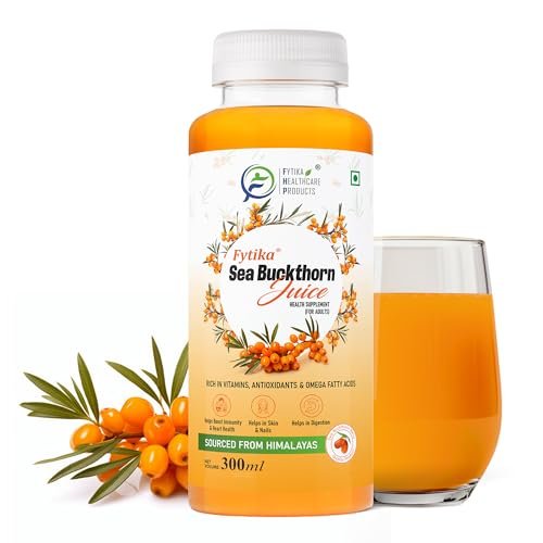 Fytika Himalayan Seabuckthorn Berry Juice – 300ml | Rich in Omega 3, 6, 7, 9 & Vitamin C – Boosts Immunity, Skin Glow & Heart Health | Natural Herbal Juice (Pack of 1)