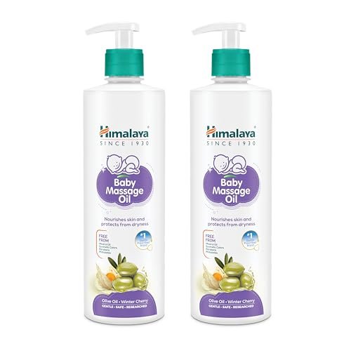 Himalaya Baby Massage Oil, 1L – 500ml x pack of 2 | with Vitamin E | for strong bones & muscles | No. 1 Doctor Prescribed Brand
