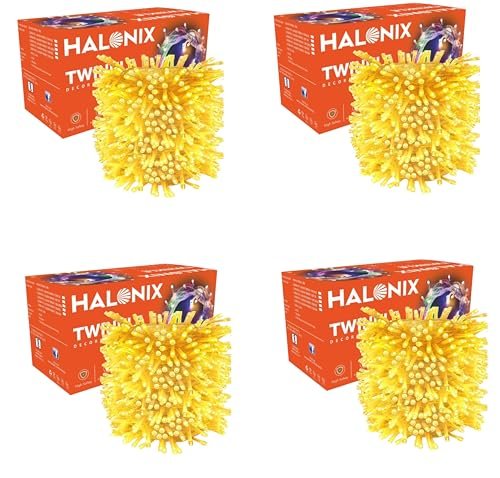 Halonix Twinkle 32 Feet Yellow 46 LED Decorative Light | Diwali Lights for Decoration for Home | Fairy Light | Festival Light | Curtain Light for Decoration | String Light for Diwali | Pack of 4