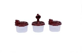 Signoraware Easy Flow Mini Plastic Oil Pourer Set, 200 ml, Set of 3, Maroon
