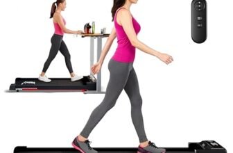 Lifelong Walking Pad Treadmill | 3 HP Brushless Motor | 2-Level Manual Incline | LED Display | Foldable Design | Remote Control | 110 Kg Capacity | 8 Km/h Speed | Home Fitness Walking Machine LLTM183