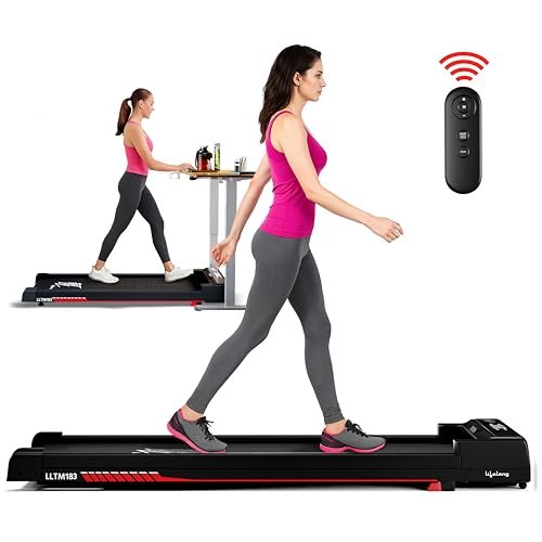 Lifelong Walking Pad Treadmill | 3 HP Brushless Motor | 2-Level Manual Incline | LED Display | Foldable Design | Remote Control | 110 Kg Capacity | 8 Km/h Speed | Home Fitness Walking Machine LLTM183