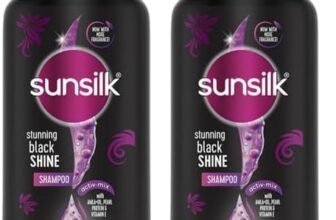 Sunsilk Stunning Black Shine Shampoo, With Amla+Oil, Pearl Protein & Vitamin E For Long Lasting Shine, 1 Ltr (Pack of 2)