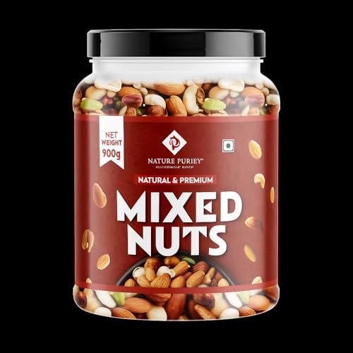 Nature Purify Mixed Nuts 900gm Almond, Cashew Nuts, Green Raisins, Apricots, Black Raisins, Pumpkin, Sunflower and Many More.