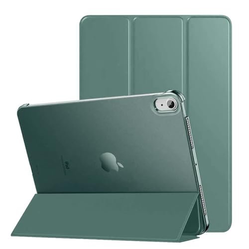 Amazon Basics Smart Matte Flip Case Cover for Apple iPad Air 11 Inch M2 2024, Air 6th /5th Gen 2022 /4th Gen 2020| Trifold Stand, Hard Back (Army Green)