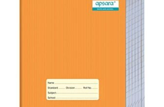 Apsara King size Notebook (Brown Cover) | 31.4 CM x 19.4 CM Approx | Pages – 400 Unruled | GSM 56 | Use For School & College Students and Professionals | GSM 56 | Covers May Differ | Pack of 4 Books