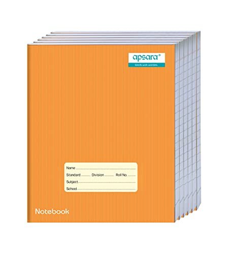 Apsara King size Notebook (Brown Cover) | 31.4 CM x 19.4 CM Approx | Pages – 400 Unruled | GSM 56 | Use For School & College Students and Professionals | GSM 56 | Covers May Differ | Pack of 4 Books