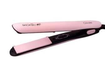 Ikonic Glide Hair Straightener | Ceramic Coated Floating Plates | Quick Heat Up | Switch Light Indicator |Compact Design | Travel Friendly | for All Hair Types, Peach