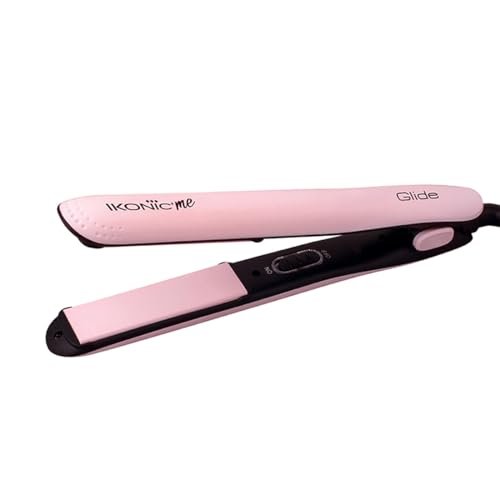 Ikonic Glide Hair Straightener | Ceramic Coated Floating Plates | Quick Heat Up | Switch Light Indicator |Compact Design | Travel Friendly | for All Hair Types, Peach