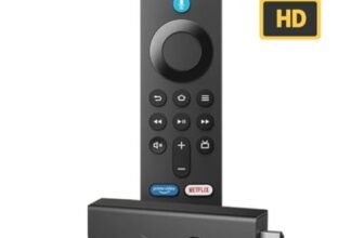 Amazon Fire TV Stick HD (newest model), Alexa Voice Remote with TV power & volume controls, full HD streaming device