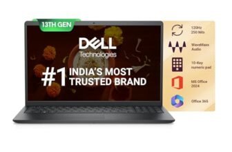 Dell Vostro, Intel Core i3 13th Gen – 1305U, 16GB DDR4 RAM, 512GB, FHD 15.6″/39.6 cm, Windows 11, Office H&S 2024, Carbon Grey, 1.66Kg, 120Hz 250 nits Narrow Border Display, Intel UHD Graphics Laptop