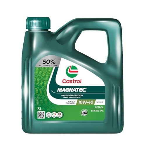 Castrol MAGNATEC 3382513 10W-40 API SN Part-Synthetic Engine Oil for Petrol Cars (3 L)