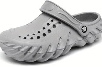 Kraasa Men’s Casual Walking Daily Used Clogs & Slipper with Lightweight Design Clogs & Slippers for Men’s & Boy’s Grey UK 7