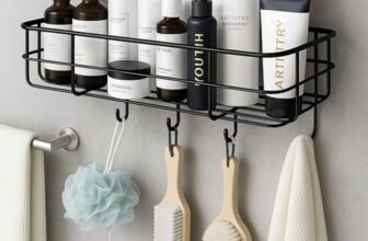 PulGos Self-Adhesive Wall Shelf Organizer – Durable Wall-Mounted Storage Rack for Bathroom, Kitchen, Toilet & Shower, Multipurpose Space-Saving Shelf, Bathroom Organizer, Washroom Storage (Pack of 1)