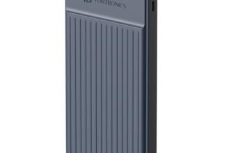 Portronics Luxcell B12 10,000mAh 12W Power Bank, Ultra Slim Power Bank with USB-A Output Port & Dual Input Ports (Micro & Type C) | BIS Certified |Type C Cable Included|Made in India(Dark Blue)