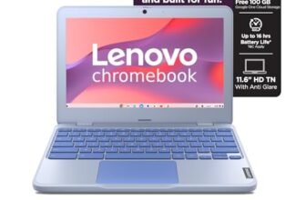 Lenovo {SmartChoice)Chromebook Intel Celeron N4500 (4GB RAM/64GB eMMC 5.1/11.6 Inch (29.46cm)/HD Display/2Wx2 Stereo Speakers/HD Camera/Chrome OS/Blue/1.21Kg), 82UY0014HA