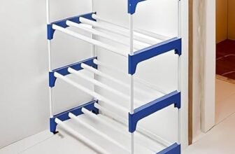 PulGos 4 Tier Shoe Rack with Shelf, Folding ShoeRack for Bedroom, Living Room,Entryway, Multicolor, ShoeRack,Footwear Stand for Home, Plastic, ShoeRack with only 4 Layer