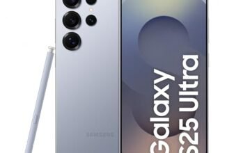 Samsung Galaxy S25 Ultra 5G AI Smartphone (Titanium Silverblue, 12GB RAM, 256GB Storage), 200MP Camera, S Pen Included, Long Battery Life