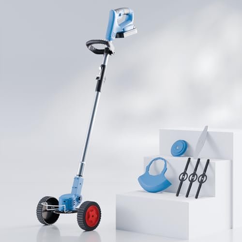 Lifelong Cordless Grass Cutter 21V | 25cm Cutting Width | 2-in-1 Lawn Mower & Trimmer | 2X Rechargeable Battery | Adjustable Height | Wheels & Foldable Handle | Heavy-Duty Blades | Garden & Farm Use