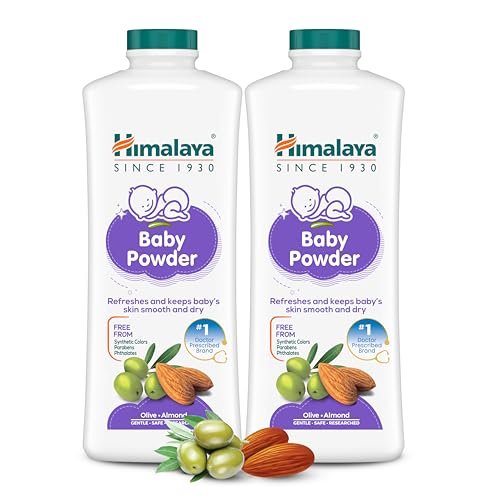 Himalaya Baby Powder 400g (Pack of 2) | Refreshes and keeps baby's skin smooth and dry