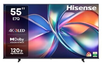 Hisense 139 cm (55 inches) E7Q Series 4K Ultra HD Smart QLED TV 55E7Q (Black)