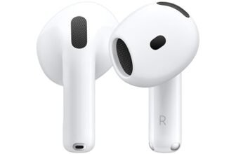 Apple AirPods 4 Wireless Earbuds, Bluetooth Headphones, with Active Noise Cancellation, Adaptive Audio, Transparency Mode, Personalised Spatial Audio, USB-C Charging Case, Wireless Charging, H2 Chip