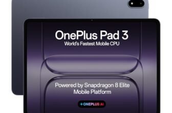 OnePlus Pad 3 World’s Fastest Snapdragon 8 Elite Processor, 13.2″ 3.4k Screen, 144Hz Adaptive Refresh Rate, 8 Speakers, OnePlus AI, 12140 mAh Battery, 12 GB RAM + 256 GB ROM WiFi, Storm Blue