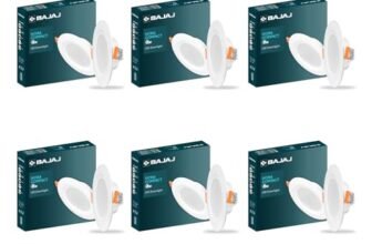 Bajaj Ivora Compact Downlight | 5W LED Downlight | for Smaller Spaces | Long Life of 25000 Hours | Soothing Light (Cool Day Light, Pack of 6)