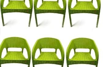 Cello Kraze Chair Mehendi Green (Set of 6) | Strong and Durable | Easy to Clean | Chair for Living Room, Bed Room, Kitchen, Office Room, Outdoor | 3 Years Warranty