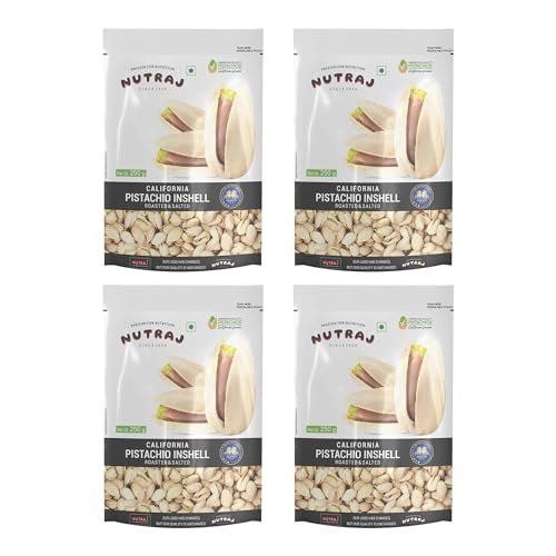 Nutraj California Salted Pista 1kg (250g x 4) | Dry Fruit | Pistachios