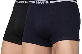 Levi’s Men’s Cotton Trunks (Pack of 2) (PR79201_Black, Navy_Medium_Multicolor_M)