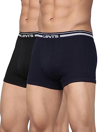 Levi's Men's Cotton Trunks (Pack of 2) (PR79201_Black, Navy_Medium_Multicolor_M)
