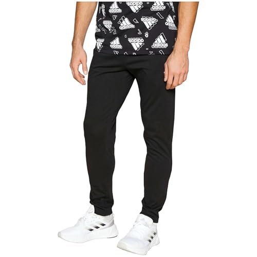 Adidas Men Mid Rise Regular Track Pants (IC9409_Black, Small
