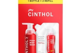 Cinthol Original Foam Body Wash – Combi Pack (600ml) | 1 Bottle & 2 Refill | Unique Foam Formula for Moisturized & Irresistibly Soft Skin | Suitable for All Skin Types