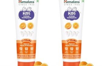 Himalaya Kids Orange Toothpaste, 80g x Pack of 2 | Natural solution for germ and cavity protection | 99% Natural Origin Ingredients