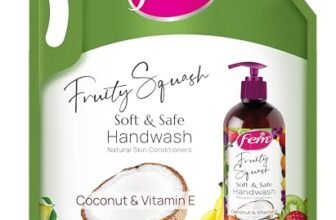 DABUR Fem Fruity Squash Soft & Safe Handwash – 1500Ml|Enriched With Goodness Of Coconut Milk & Vitamin E|Long Lasting Fragrance