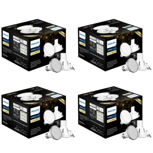 PHILIPS 14W LED Downlighter for Ceiling | Ceiling Secure Ceiling Light for Home & Hall | Cool Day Light, Pack of 4