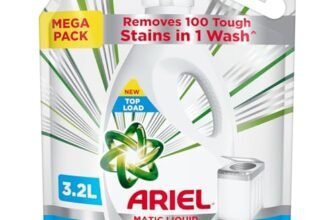 Ariel Liquid Detergent Top Load – 3.2L | Removes 7 day dried-in Stains in 1 wash inside Washing Machine | Now at Price of Powders | Amazing Fragrance | Protects Colours | Dissolves Faster