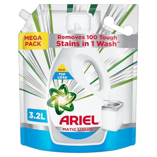 Ariel Liquid Detergent Top Load – 3.2L | Removes 7 day dried-in Stains in 1 wash inside Washing Machine | Now at Price of Powders | Amazing Fragrance | Protects Colours | Dissolves Faster