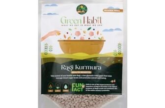 Greenhabit Ragi KURMURA MURMURA aka Ragi Puff for Healhty Breakfast Snack Food (200 gm pack of 1)