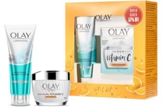 Olay Vitamin C Kit for 2X Glow | Vitamin C Cream with Free Cleanser l Even Glow and Smooth Texturee | With Niacinamide l Normal, Oily, Dry & Combination Skin l Parabens & Sulphate free | Pack of 2