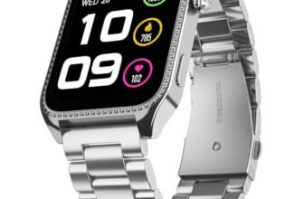 Fire-Boltt Xelor Luxury Stainless Steel Smart Watch. 1.78″ AMOLED, Always-On Display, 368 * 448 px Resolution, Bluetooth Calling, 75 HZ Refresh Rate