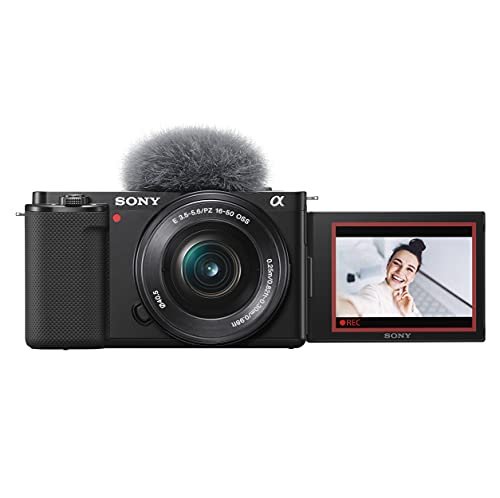 Sony Alpha ZV-E10L 24.2 Mega Pixel Interchangeable-Lens Mirrorless vlog Camera with 16-50 mm Lens, Made for Creators | APS-C Sensor | Advanced Autofocus | Clear Audio & 4K Movie Recording – Black