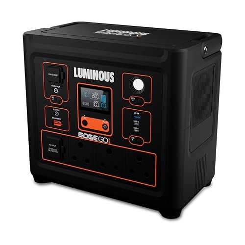 Luminous Edge GO P1200 Portable Power Station | 800W Output | 864 Wh | Fast Charging | Powers Multiple Devices | for Campers, Outdoor Shoot, Travel, Outdoor Parties, & Home Back-up | 5 Year Warranty