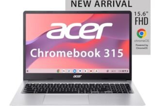 Acer Chromebook, Intel Celeron N4500, 8GB RAM, 128GB eMMC, Full HD LED Backlit TFT LCD 15.6″/39.6 cm, Chrome OS, Silver, 1.6 KG, CB315-4H, Intel Graphics, WiFi 6 Laptop