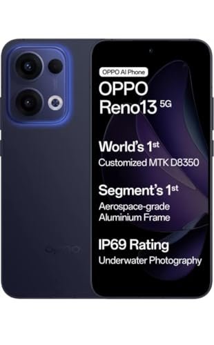 OPPO Reno13 5G (Luminous Blue,8 GB RAM, 128 GB Storage) with No Cost EMI/Additional Exchange Offers